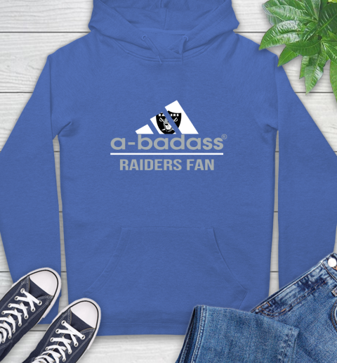 NFL A Badass Oakland Raiders Fan Adidas Football Sports Hoodie