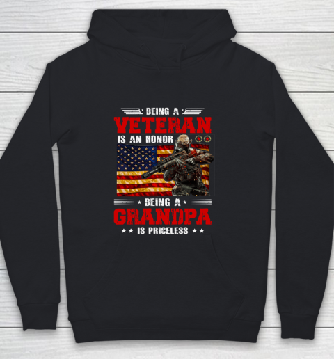 Veteran Shirt Being A Veterans is An Honor Being A Grandpa is Priceless Youth Hoodie