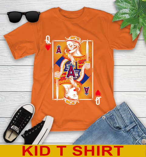 MLB Baseball Los Angeles Angels The Queen Of Hearts Card Shirt Youth T-Shirt 8