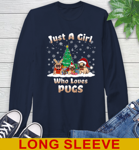 Christmas Just a girl who love pugs dog pet lover 57