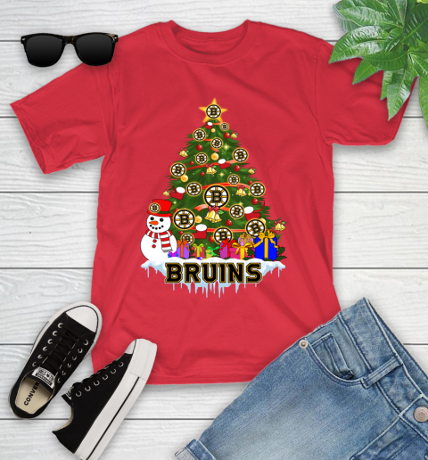 Boston Bruins Merry Christmas NHL Hockey Sports Youth T-Shirt 10