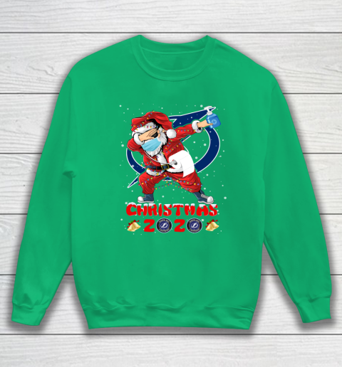 Tampa Bay Lightning Funny Santa Claus Dabbing Christmas 2020 NHL Sweatshirt 5