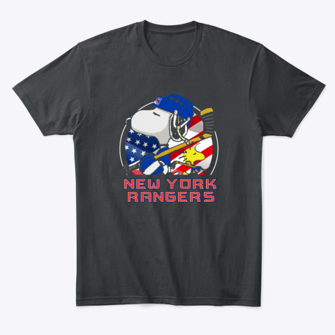 ye7l new york rangersnoopy and woodstock nhl classic t shirt 2 front black