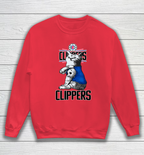 NBA Basketball My Cat Loves LA Clippers Sweatshirt 7