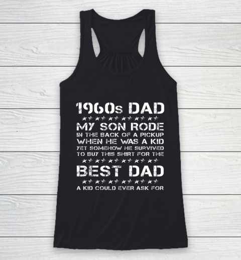 Funny 1960s Dad Boy Dad Father's Day Racerback Tank