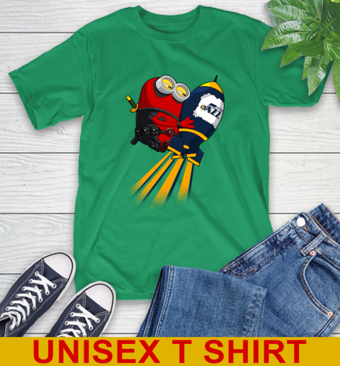 NBA Basketball Utah Jazz Deadpool Minion Marvel Shirt T-Shirt 7