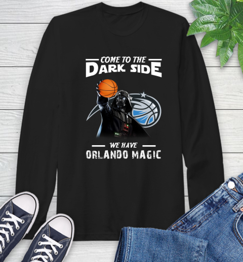 NBA Come To The Dark Side We Have Orlando Magic Star Wars Darth Vader Basketball Long Sleeve T-Shirt