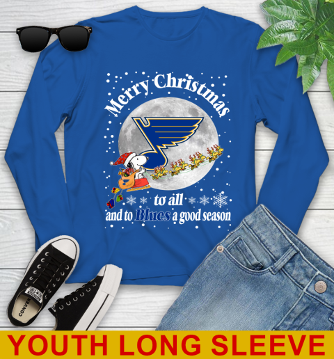 St.Louis Blues Merry Christmas To All And To Blues A Good Season NHL Hockey Sports Youth Long Sleeve 10