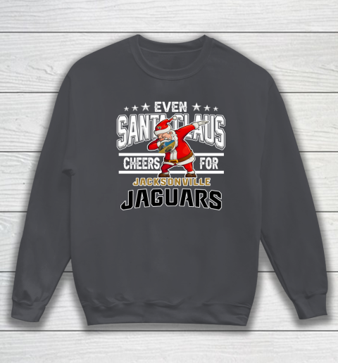Jacksonville Jaguars Even Santa Claus Cheers For Christmas NFL Sweatshirt 4
