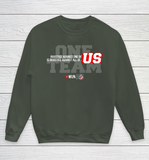 NFL End Racism Print In Front And Back Youth Sweatshirt 8