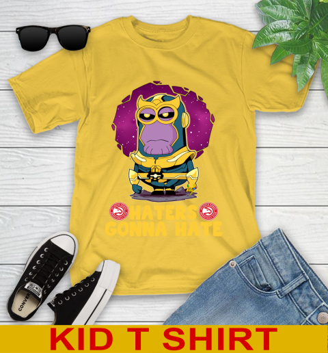 NBA Basketball Atlanta Hawks Haters Gonna Hate Thanos Minion Marvel Shirt Youth T-Shirt 8