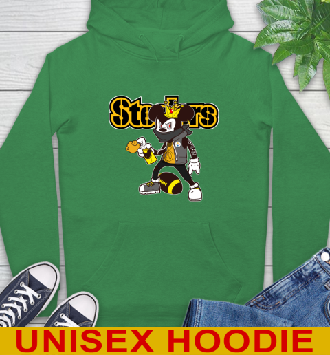 Pittsburgh Steelers NFL Football Mickey Peace Sign Sports Hoodie 8