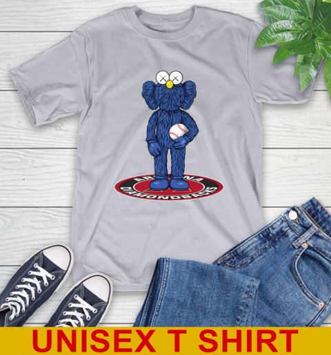MLB Baseball Arizona Diamondbacks Kaws Bff Blue Figure Shirt T-Shirt 6