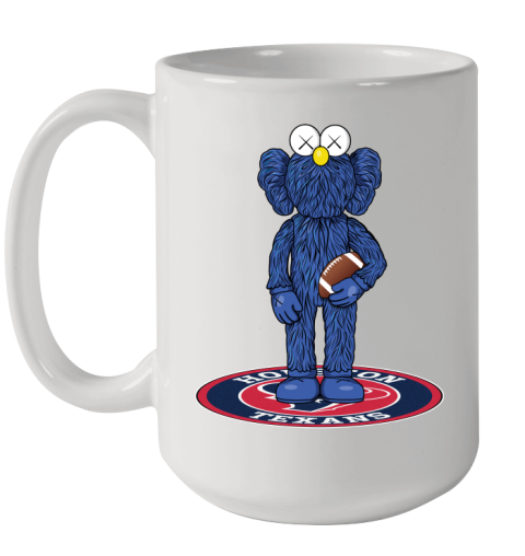 NFL Football Houston Texans Kaws Bff Blue Figure Shirt Ceramic Mug 15oz