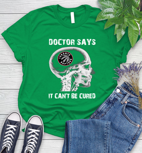 NBA Toronto Raptors Basketball Skull It Can't Be Cured Shirt Women's T-Shirt 7