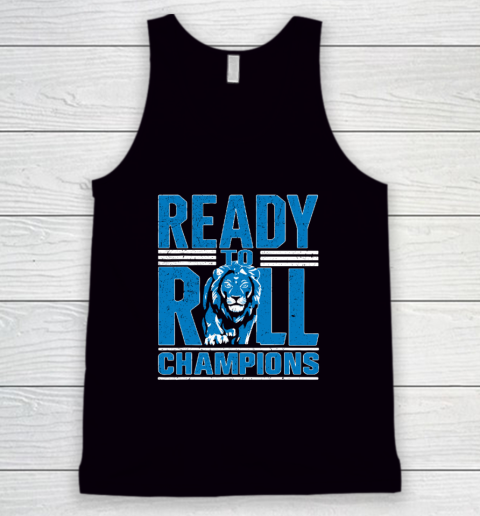 Detroit Ready To Roll Funny Lion Graphic Tank Top