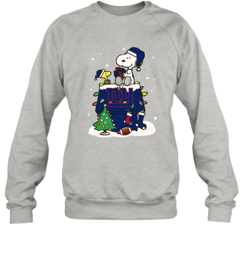 A Happy Christmas With New York Giants Snoopy Sweatshirt