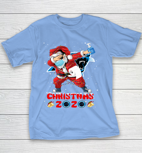 Carolina Panthers Funny Santa Claus Dabbing Christmas 2020 NFL Youth T-Shirt 8