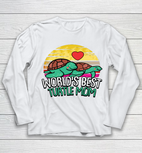 Turtle Mom Retro Reptile Pet Animal Mommy Mama Momma Mother Youth Long Sleeve