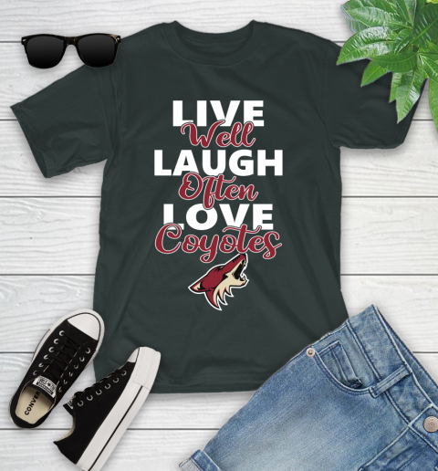 NHL Hockey Arizona Coyotes Live Well Laugh Often Love Shirt Youth T-Shirt 5