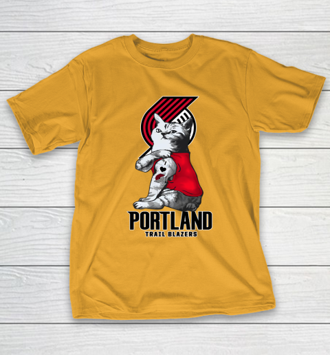 NBA Basketball My Cat Loves Portland Trail Blazers T-Shirt 2