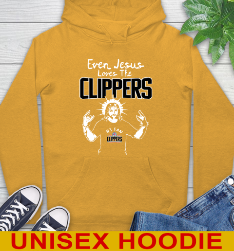 LA Clippers NBA Basketball Even Jesus Loves The Clippers Shirt Hoodie 2