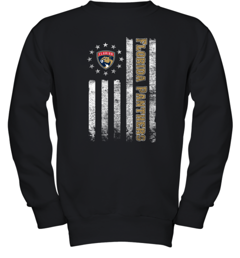 NHL American Flag Hockey Sports Florida Panthers Youth Sweatshirt