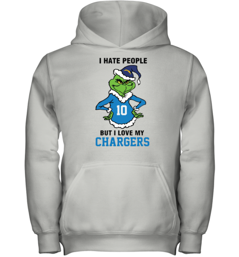 I Hate People But I Love My Los Angeles Chargers Los Angeles Chargers NFL Teams Youth Hoodie