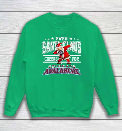 Colorado Avalanche Even Santa Claus Cheers For Christmas NHL Sweatshirt 5