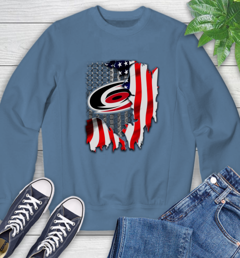 Carolina Hurricanes NHL Hockey American Flag Sweatshirt 8