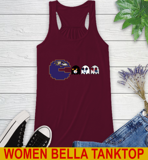 Baltimore Ravens NFL Football Pac Man Champion Racerback Tank 3