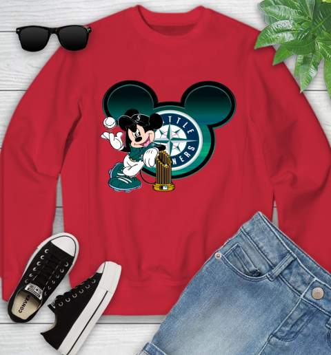 MLB San Francisco Giants The Commissioner's Trophy Mickey Mouse Disney Youth Sweatshirt 9