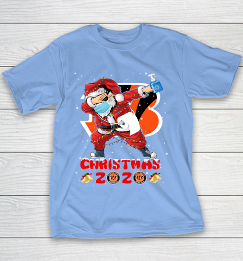 Cincinnati Bengals Funny Santa Claus Dabbing Christmas 2020 NFL Youth T-Shirt 8