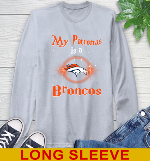 NFL Football Harry Potter My Patronus Is A Denver Broncos Long Sleeve T-Shirt 6