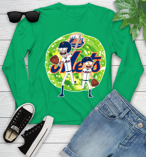 MLB New York Mets Rick And Morty Baseball Sports Youth Long Sleeve 6