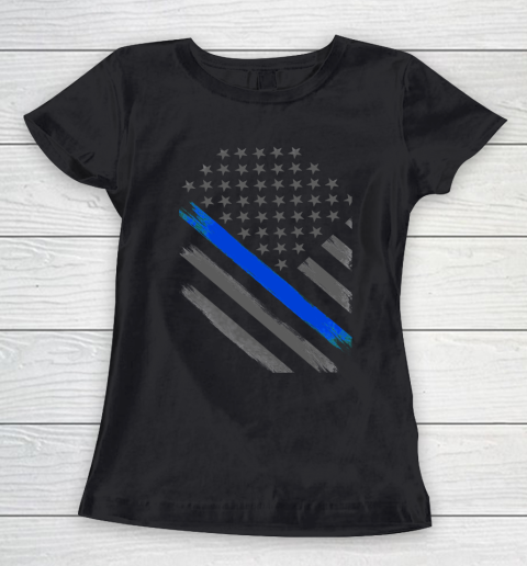 Thin Blue Line Flag Tactical Officer Women's T-Shirt