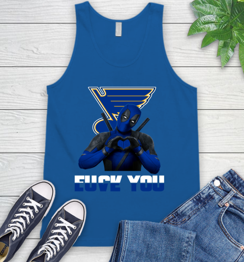 NHL St.Louis Blues Deadpool Love You Fuck You Hockey Sports Tank Top 4