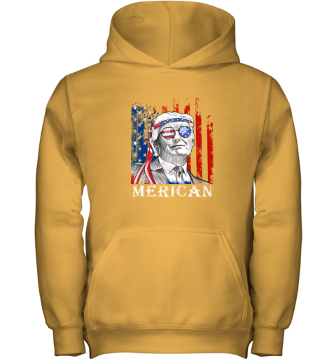 hoaf merica donald trump 4th of july american flag shirts youth hoodie 43 front gold
