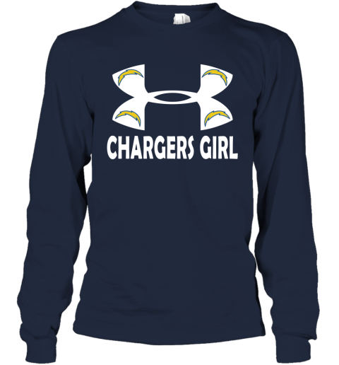 NFL Los Angeles Chargers Girl Under Armour Football Sports 8U6YVwEt5OJ long sleeve tee 14 95 151514 front navy