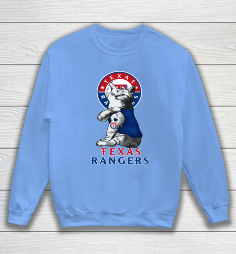 MLB Baseball My Cat Loves Texas Rangers Sweatshirt 8