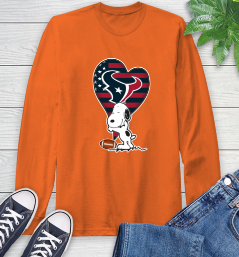 Houston Texans NFL Football The Peanuts Movie Adorable Snoopy Long Sleeve T-Shirt 5