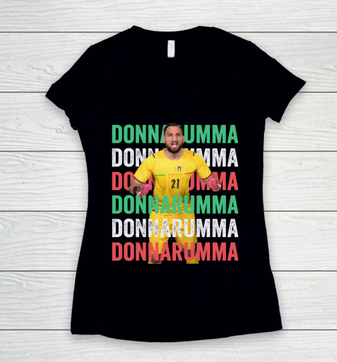 Donnarumma Italy Euro Champions 2020 Women's V-Neck T-Shirt