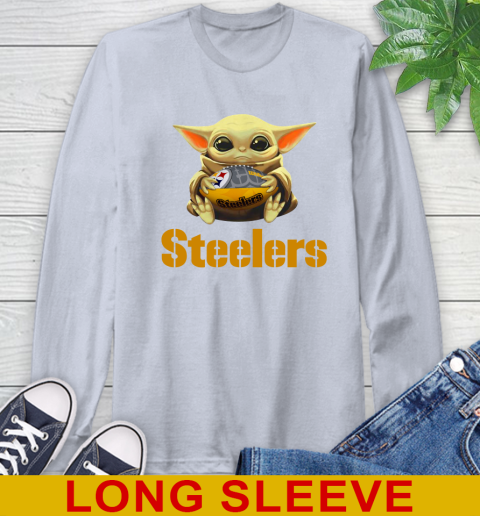 NFL Football Pittsburgh Steelers Baby Yoda Star Wars Shirt Long Sleeve T-Shirt 7 NFL Football Pittsburgh Steelers Baby Yoda Star Wars Shirt Long Sleeve T-Shirt - Image 7