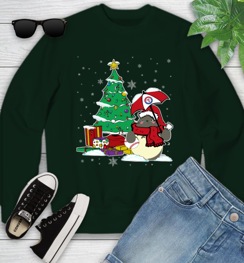 Texas Rangers MLB Baseball Cute Tonari No Totoro Christmas Sports Youth Sweatshirt 9