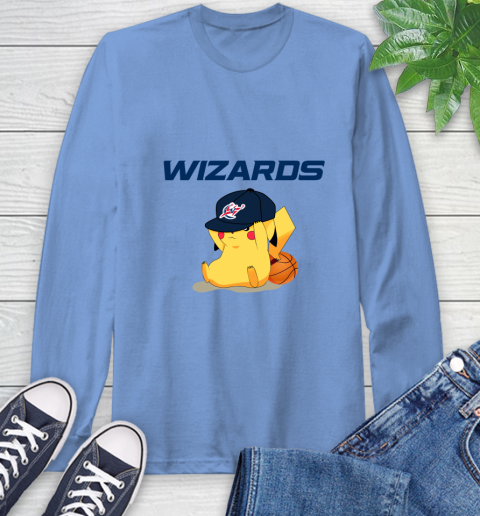 NBA Pikachu Basketball Sports Washington Wizards Long Sleeve T-Shirt 11
