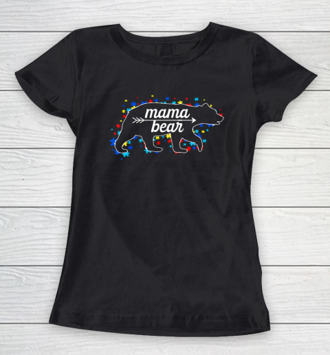 Womens Mama Bear Autism Awareness Women's T-Shirt