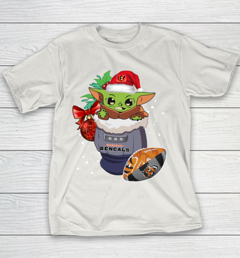 Cincinnati Bengals Christmas Baby Yoda Star Wars Funny Happy NFL Youth T-Shirt 11