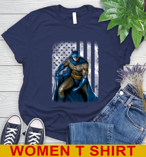 New York Knicks NBA Basketball Batman DC American Flag Shirt Women's T-Shirt 12