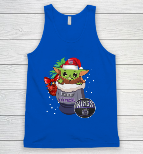 Sacramento Kings Christmas Baby Yoda Star Wars Funny Happy NBA Tank Top 5