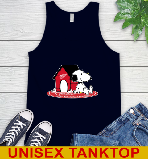 NHL Hockey Detroit Red Wings Snoopy The Peanuts Movie Shirt Tank Top 3